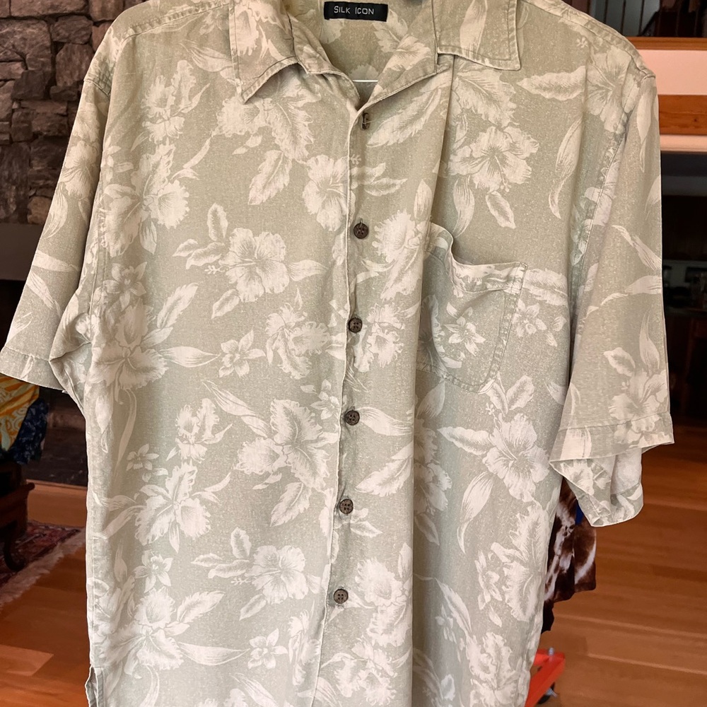 Men's Green Floral Shirt